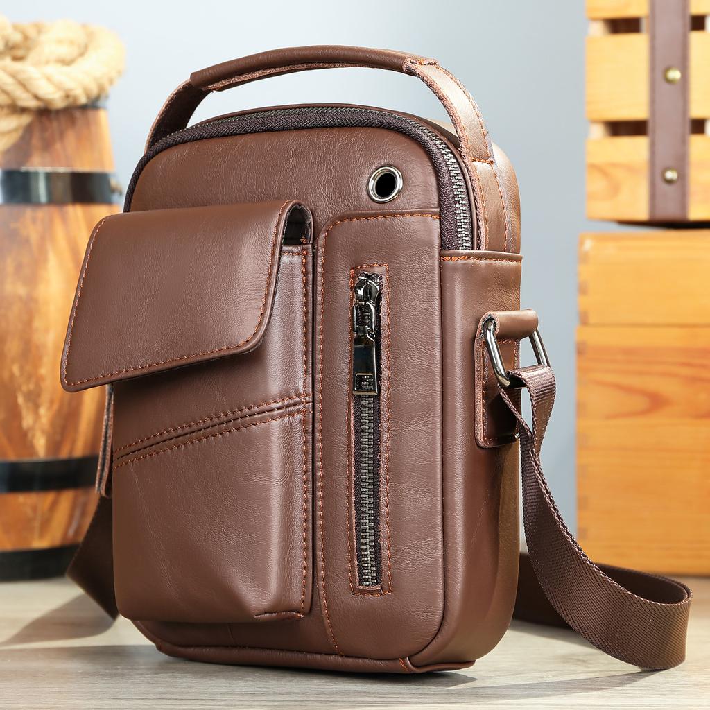 Сумка через плечо из натуральной кожи, мужская сумка через плечо, деловая сумка через плечо из коровьей кожи