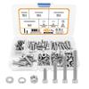 M5 External Hexagonal Bolts, Metric Thread, Stainless Steel Hexagonal Head Screws, Nut And Washer Combination Set-144 Pcs