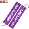 Remove Before Flight 3pcs/set Purple Color Keychain Keyring Piolt Key Holder