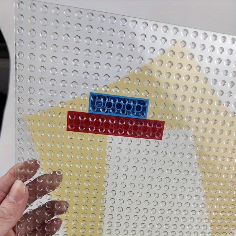 3 Pcs BasePlates Transparent Small Particle Building Block Plate Single Side DIY Bricks ABS Plastic Assembly Plate Child Toy