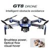 2025 New GT8 HD Triple Camera Drone Remote Control Toy Obstacle Avoidance Brushless Motor Foldable FPV Wifi Quadcopter Gift