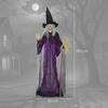 6ft Animated Witch Decoration, with Sound - Purple/White