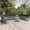 Day and Night - Day and Night Garden Furniture Set 11 Pieces and Gray Synthetic Rattan Cushions