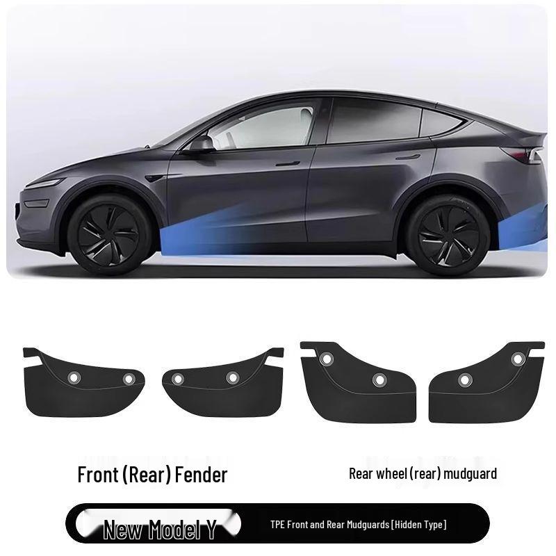 Invisible Mudguard for Tesla Model Y/3 Facelift - Hidden Car Decoration Accessories
