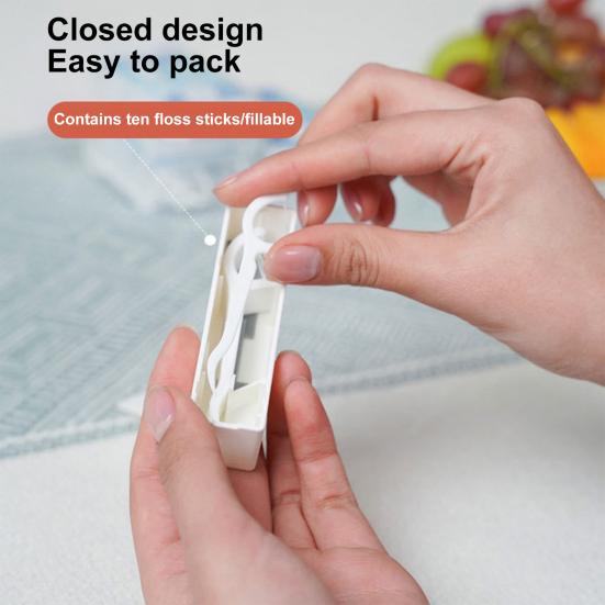 Автоматический портативный ящик для хранения зубной нити большой емкости, пылезащитный, компактный, выбор зубной нити
