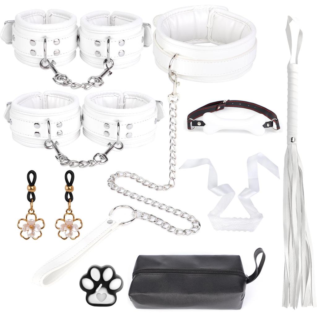 Самый продаваемый набор БДСМ из 9 предметов: Губка, Плетка, Ошейник, Кляп и многое другое для пар