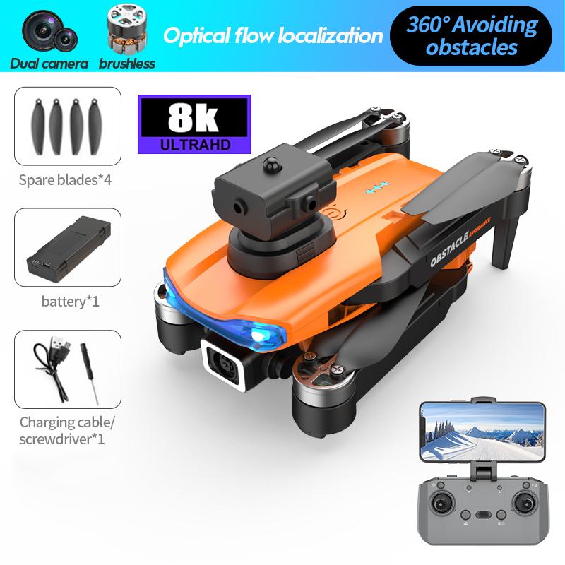 2025 New E99S Optical Flow Positioning FPV Drone With 4K Camera 360° Obstacle Avoidance Brushless Motor Camera Dron RC Toy Drone