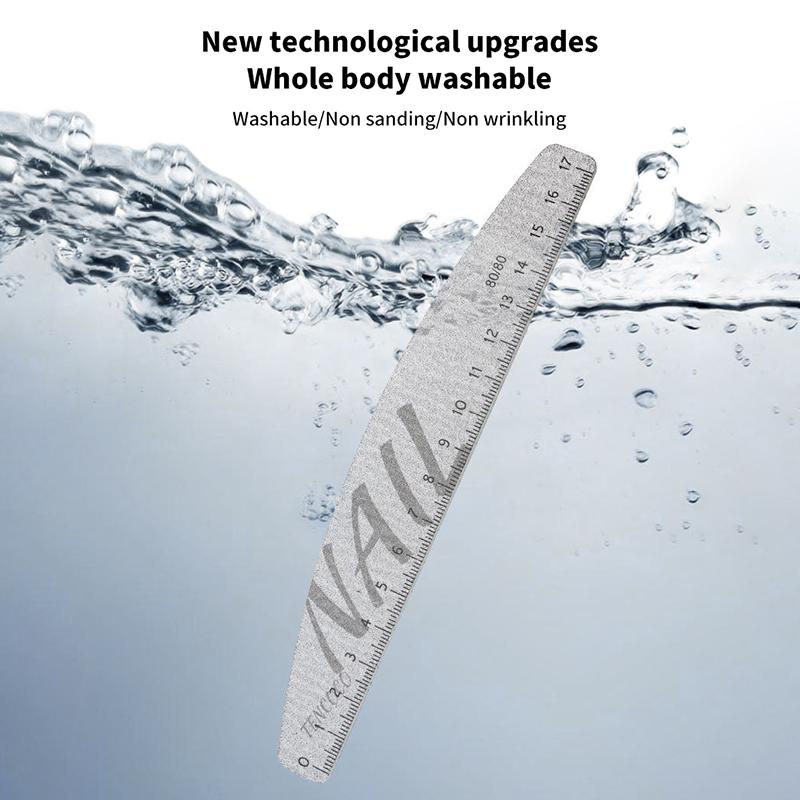 1 шт. Пилка для ногтей с линейкой 80/100/150/180/240/320 Грит Наждачная бумага Одноразовый удалитель кутикулы Бафы Инструмент для маникюра