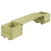 VidaXL Garden Bench with Planters Impregnated Pine Wood