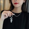 Full Rhinestones Shiny Exquisite Animal Charm Personality Neck Decoration Fade-resistant Sparkling Rabbit Pendant