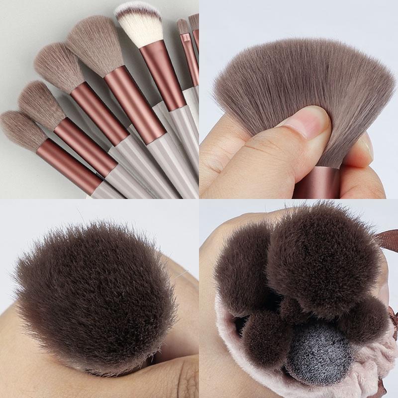 13 Makeup Brush Set Beginner Loose Powder Eyeshadow Lip Brush Foundation Concealer Blush Eyeshadow Brush Soft Hair Beauty Student Makeup Tool
