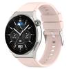 Для Huawei Watch GT3 46 мм 22 мм Выступающая головка Силиконовый ремешок Серебряная пряжка
