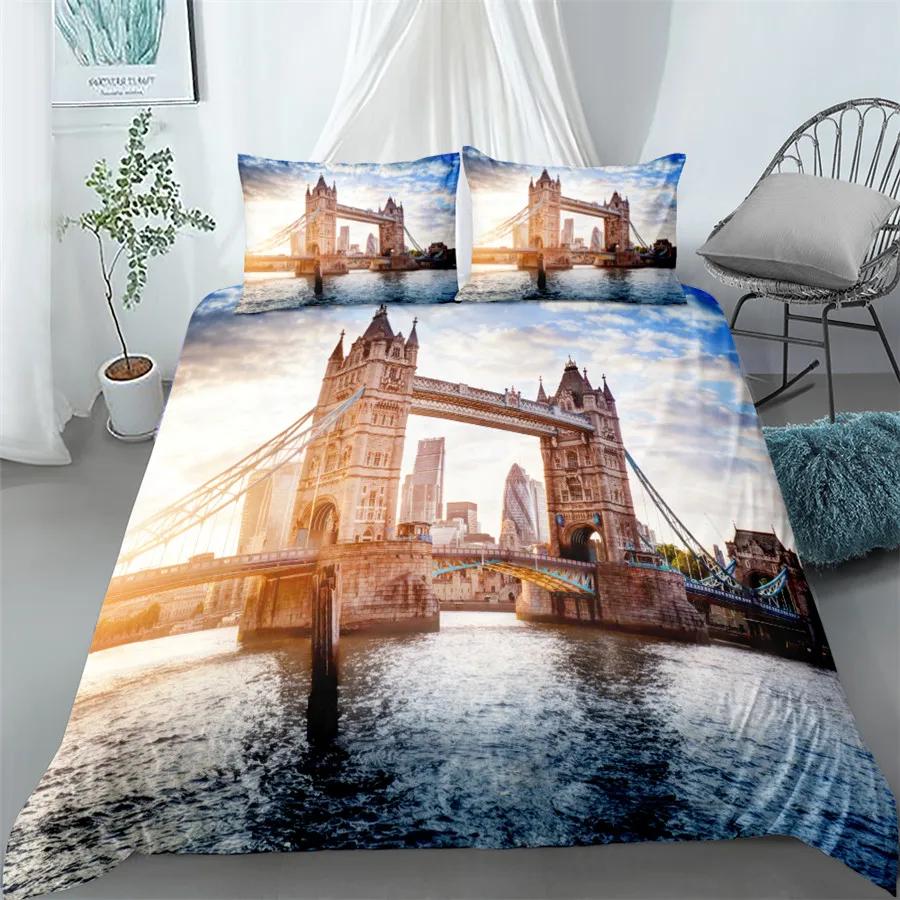 City View Duvet Cover Set Dubai City Night View Single Double Queen King Size Bedding Set For Adults 2/3Pcs Soft Quilt Cover
