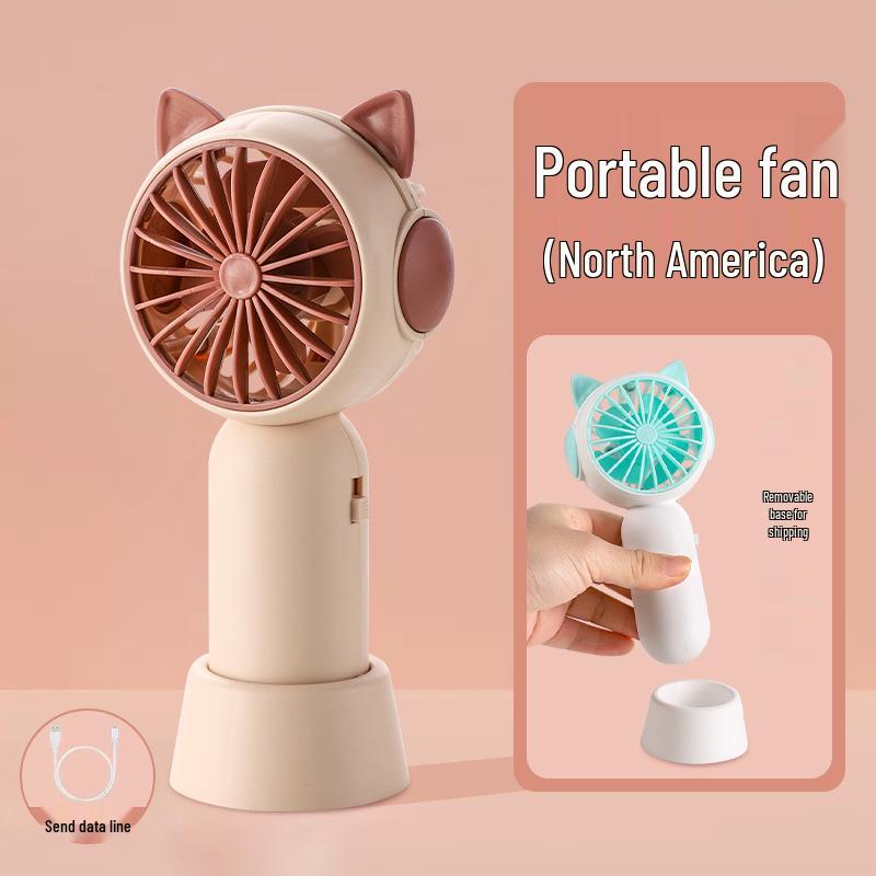 Перезаряжаемый USB мини-вентилятор: Портативный ручной и настольный стенд, идеальный подарок для студента