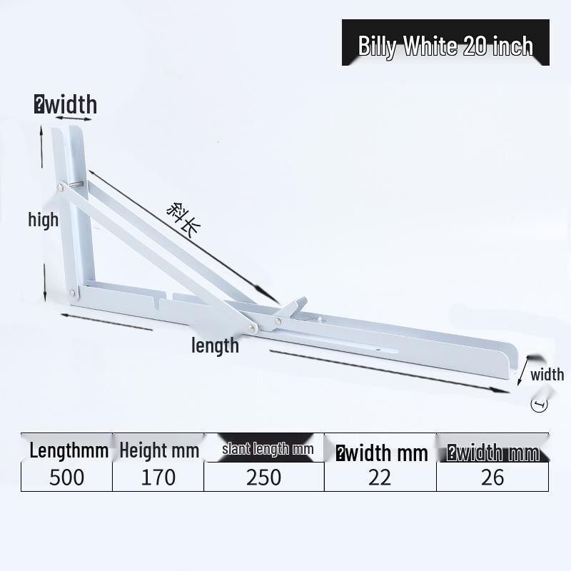 304 Stainless Steel Folding Triangle Bracket for Load-Bearing Storage Support