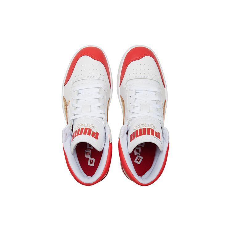 Puma Ralph Sampson Mid Год Быка Верхний слой из синтетической кожи Коровья кожа Новые Охватывающие Износостойкие Легкие Кроссовки с высоким верхом 382290-01