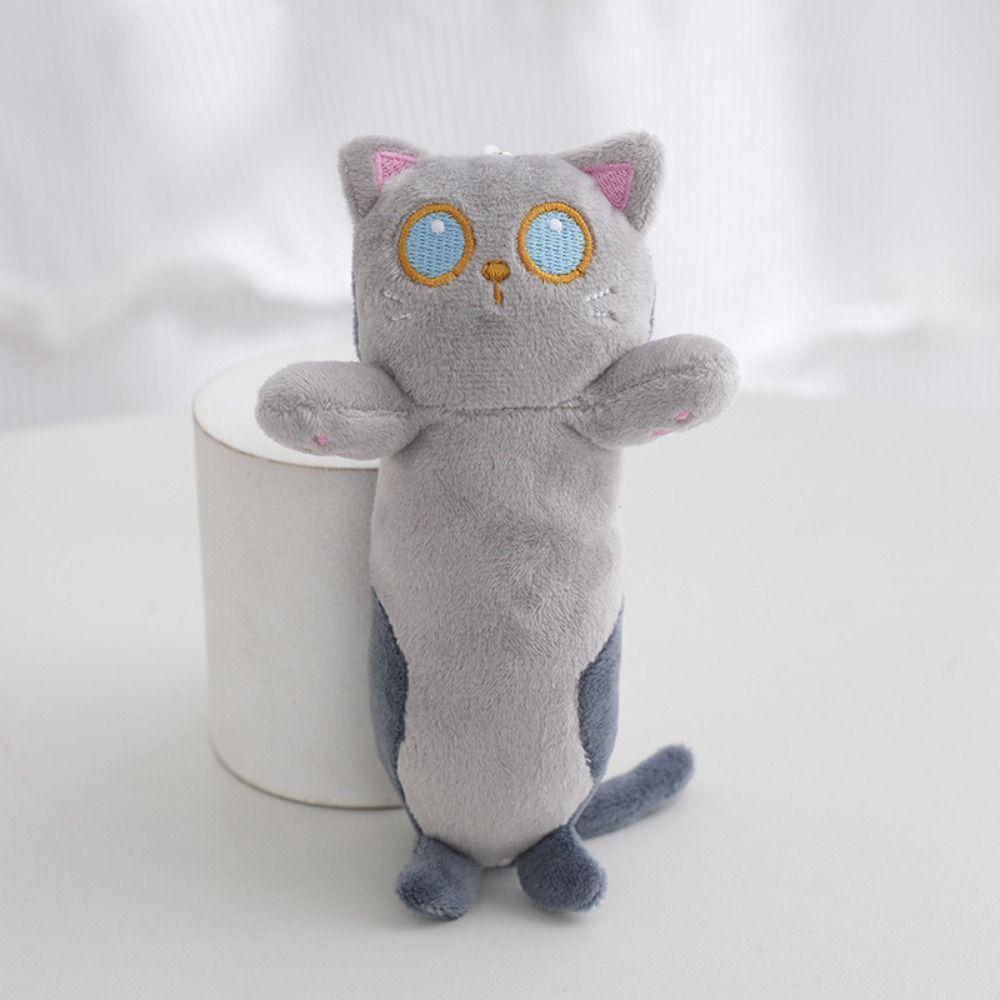 Мягкая длинная кукла-кошка, брелок, милый мультяшный кот, плюшевый кот, брелок, плюшевая кукла, плюшевая подвеска, детские игрушки