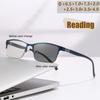 Мужские полуободковые оправы для очков делового стиля с изменяющимся цветом для коррекции пресбиопии
