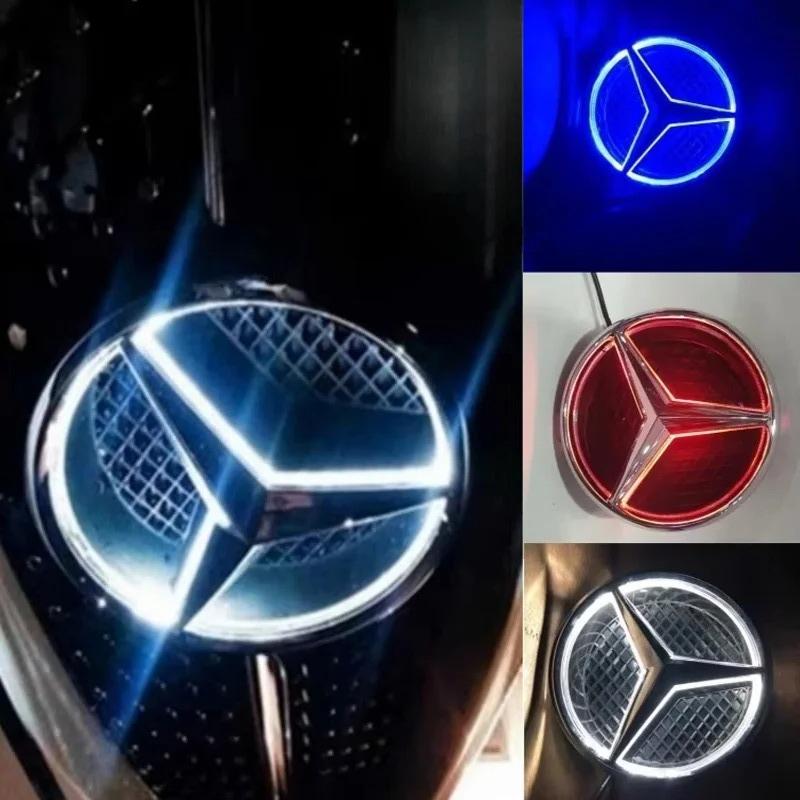 trslc8 For MERCEDES-BENZ Car Sticker Mercedes-Benz W213 E-Class Front Grille LED Illuminated Star Emblem - White/Blue/Red Lights (2016-
