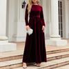 Женская мода Элегантный темперамент Леди Длинное платье Цвет канарейки Платье с ощущением высокого класса