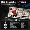 YUNZII RT68 Игровая механическая магнитная клавиатура 68 клавиш с быстрым срабатыванием, колпачки PBT, регулируемое усилие срабатывания, TKL, переключатели, RGB, проводная,