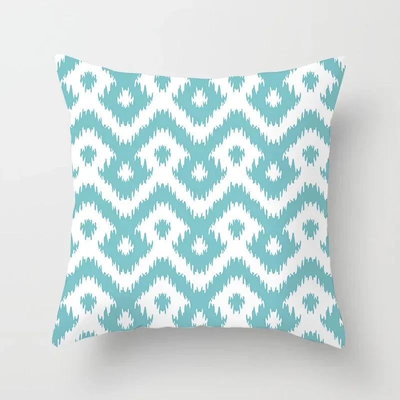 Modern Geometric Print Pillowcase Sofa Lumbar Pillowcase Mint Green Pillowcase Home Decoration Cushion Cover