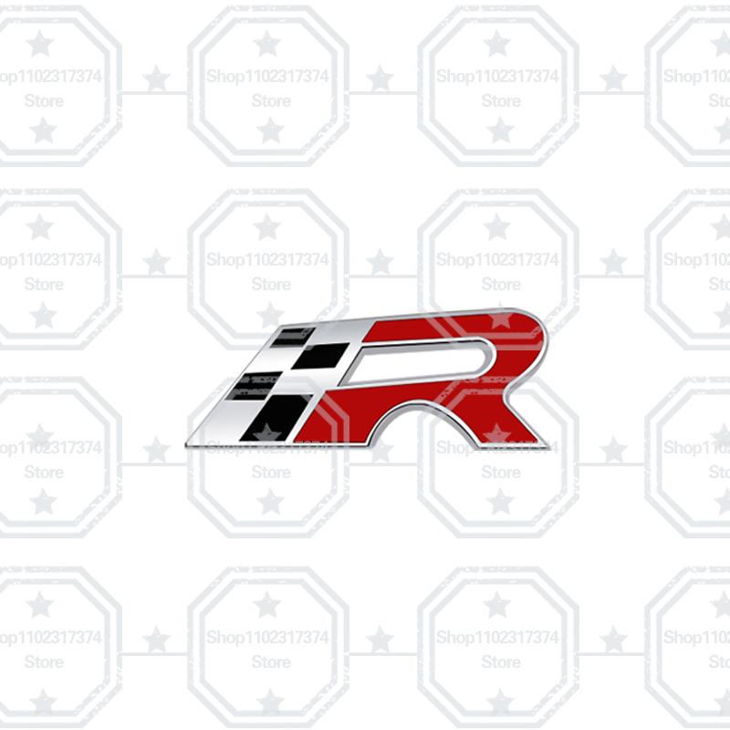 gycsn9 3D R Front Grill Emblem Metal Car Side Badge Decoration Rear Trunk Sticker For 300 LEON 5f IBIZA 6j ATECA Race Flag