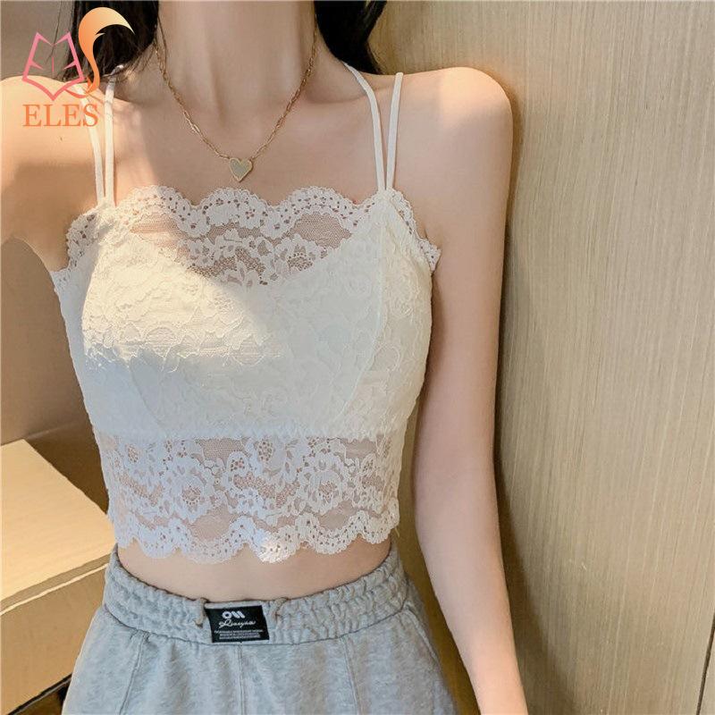 Thin Lace Beautiful Back Tube Top Underwear Bra Anti-exposure No Steel Ring Gathered Underwear Girl Chest Wrap Bra Top