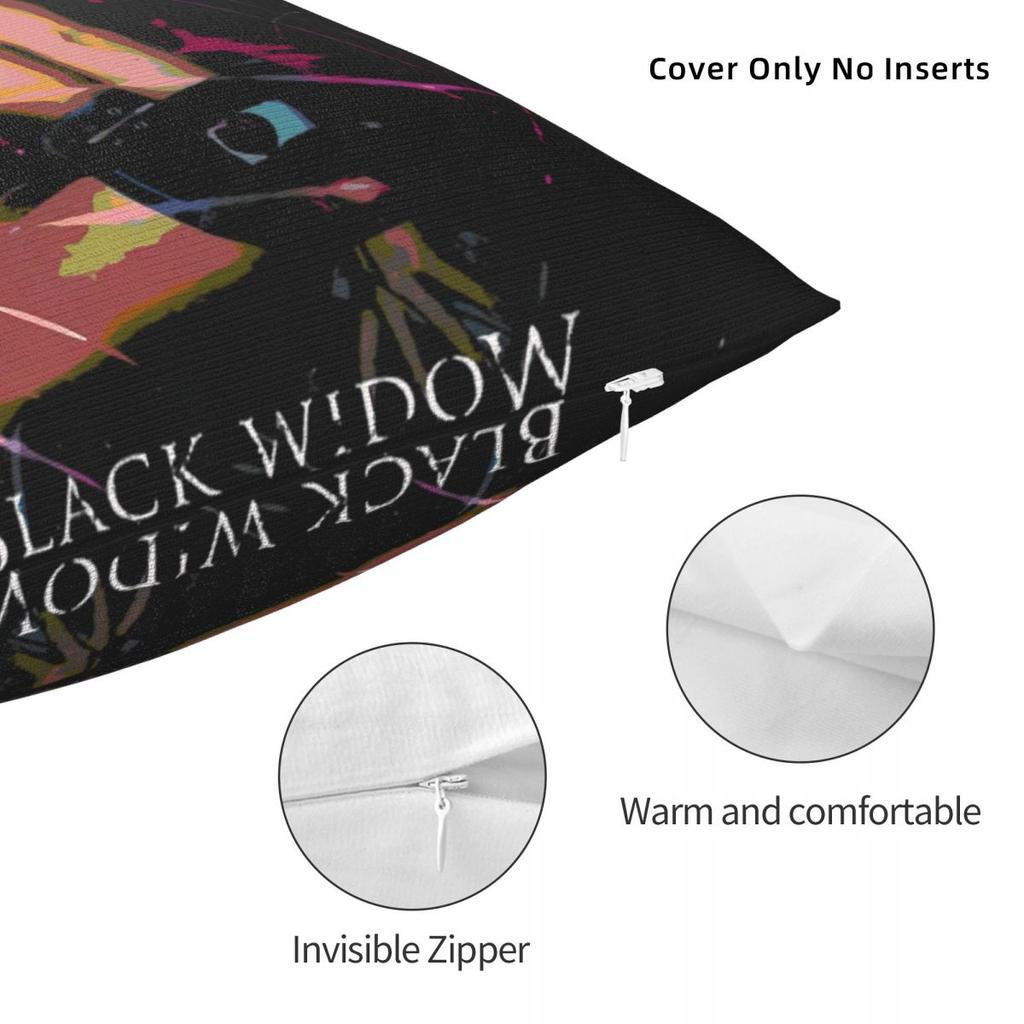 Aj Lee Black-Widow Death Metal Pillow Cover Cute Funny Pillow Case Square Design Cushion Cover Pillowcases For Office Car Home