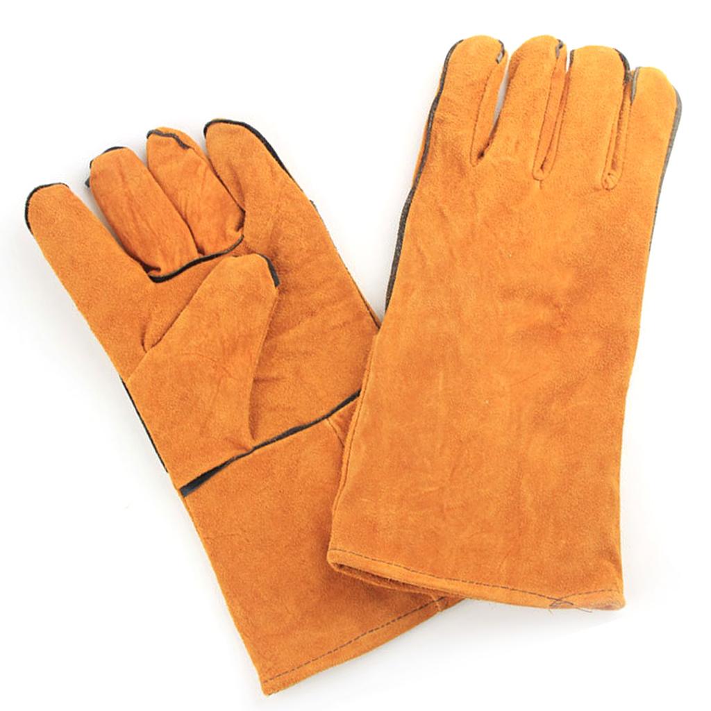 Forge Welding Gloves Cattlehide Thickened Prevents Scald Heat Fire Resistance Welder Gloves for
