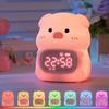 Pig/Frog Shape Toddler Sleep Training Clock 7 Colors Night Light New Alarm Clock for Kids  Gifts