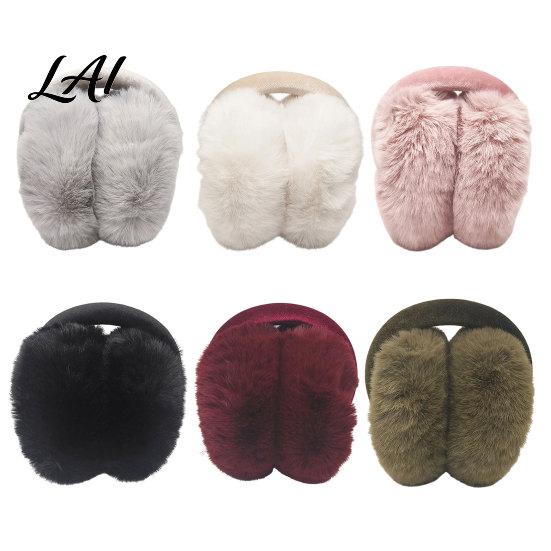 Cozy Winter Gear for Ears Women's Ear Muffs Soft Faux Rabbit Fur Warmers Adjustable Fuzzy Muffs Cycling Sports Commuting Plush Fluffy Cold