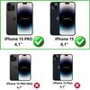 Film de protection - Phonillico - iPhone 15 - Pack de 4 - Noir - Anti espion - Résistant aux rayures