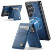 For Samsung Galaxy S24 Ultra Case AUTSPACE A12 Leather Back Cover with Magnetic Detachable Card Bag Kickstand