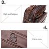 LAOSHIZI Genuine Cow Leather Messenger Bags Men Flap Casual Solid Handbags Shoulder Crossbody Bag Shoulder Bag