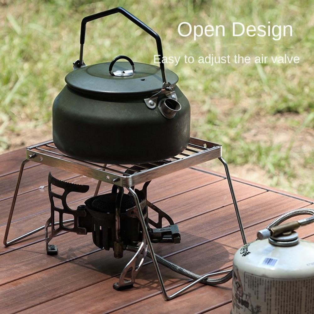 Stainless Steel BBQ Stove Stand Foldable Grill Burn-er Stand Cooking Equipment