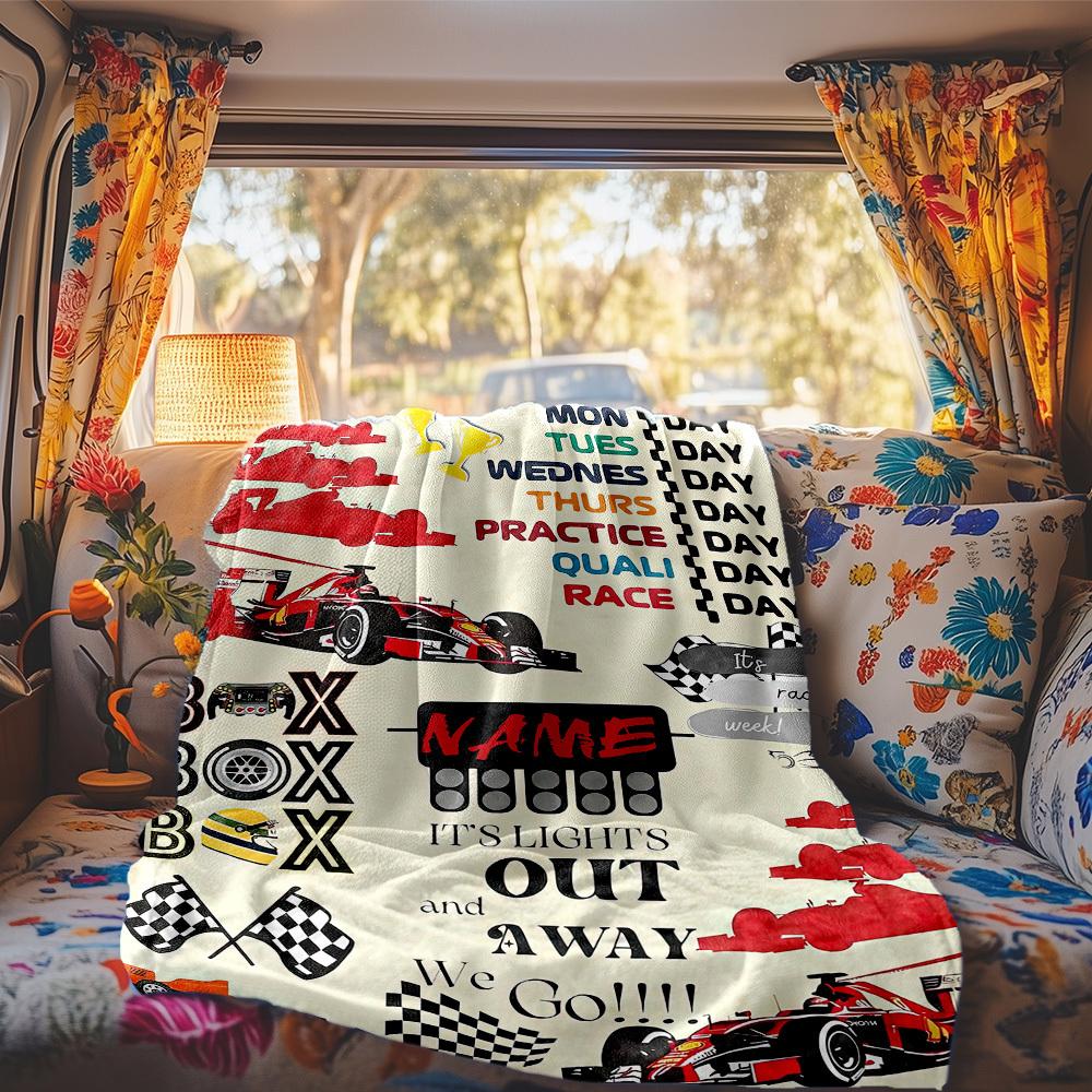 Racing Theme Rv Blanket Comfortable Soft Lightweight Allseason Multipurpose Blanket For Travel Camping Picnics Sofas Rvs Beds Living Rooms Giftst70