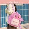 Cartoon Cute Pink Angel Flower Decor Plush Backpack For Students Daily Use