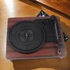 Retro Bluetooth Record Player Turntables for Vinyl Records,3-Speed Vinyl Record Player with 2 Stereo Speakers Hi-Fi RVA Out,EU