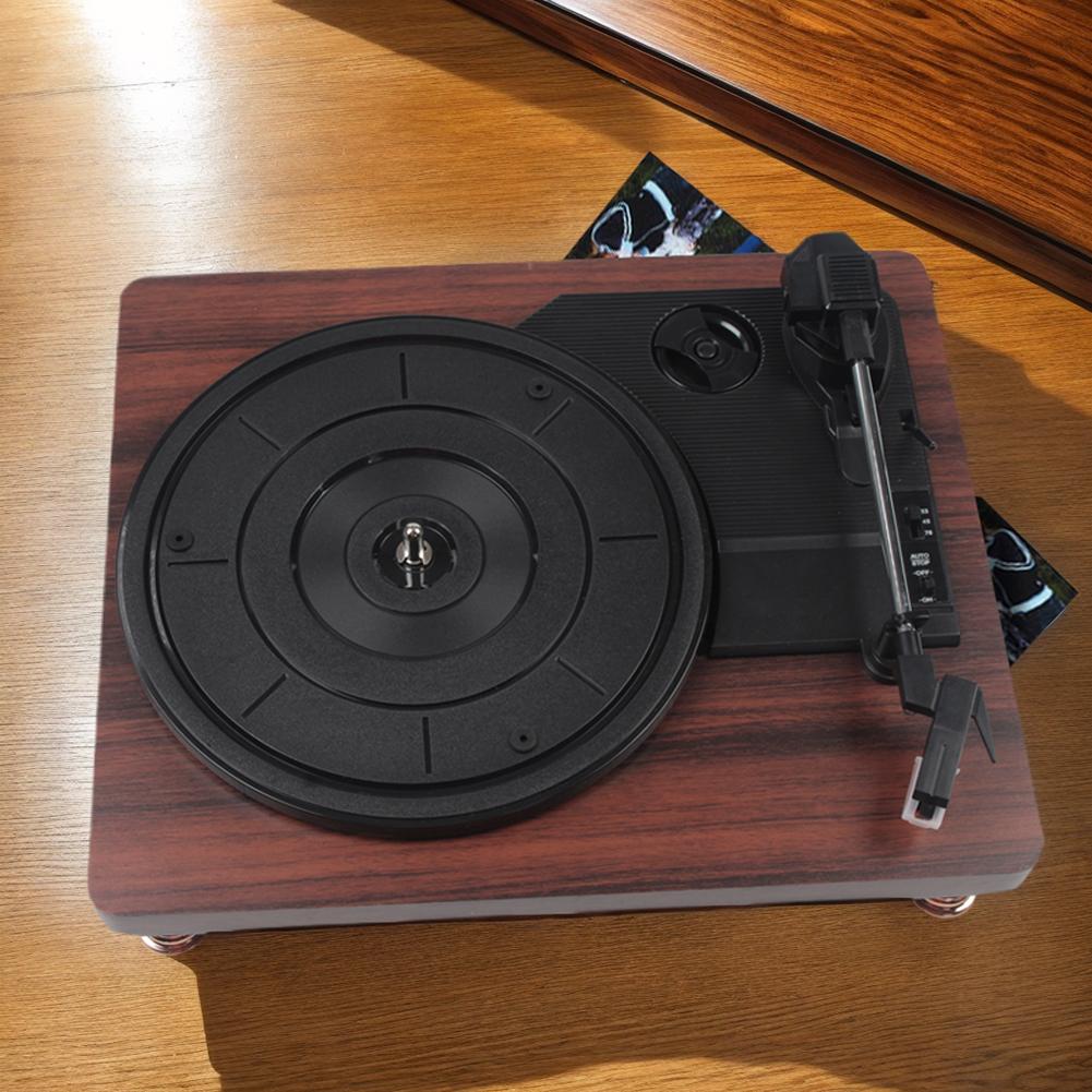 Retro Bluetooth Record Player Turntables for Vinyl Records,3-Speed Vinyl Record Player with 2 Stereo Speakers Hi-Fi RVA Out,EU