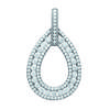 [L3939] - Silver Pendant 'Sissi' Silver-white (rhodium-plated) - 30x17 Mm