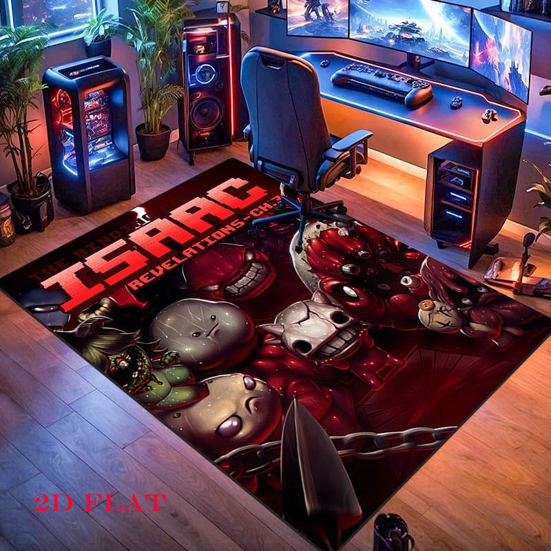 Ковер 'The Binding of Isaac' в стиле хоррор-мультфильма для гостиной, спальни, дома, украшение дивана, нескользящий коврик для игр детей