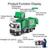 1:24 Electric Trailer Flatbed Truck Sanitation Garbage Car Model Toy Light Music Engineering Vehicle Models Kids Best Presents