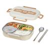 304 Stainless Steel Lunch Box For Kids Food Storage Insulated Lunch Container 4 Compartments Bento Box With Soup Cup Spoons