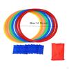 10 Pieces Hopscotch Rings Bean Bag Toss Portable Agility Training Fun Jump Game Hoops for