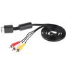 New Black Multi Out Video/Audio Cable Flat 3 RCA AV Cord