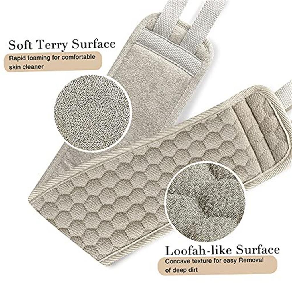 Отшелушивающий S-скруббер для спины и набор отшелушивающих губок для душа, ванны S-скруббер для душа для женщин, S-скруббер Luffa для глубокой очистки и расслабления вашего тела