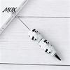 DIY Beaded Pens for Kids Halloween Rhinestone Beadable Pen, Sparkly Cat Pumpkin Ghost Plastic Personalized Pen Sets Glitter Black Ink Ballpoint Making