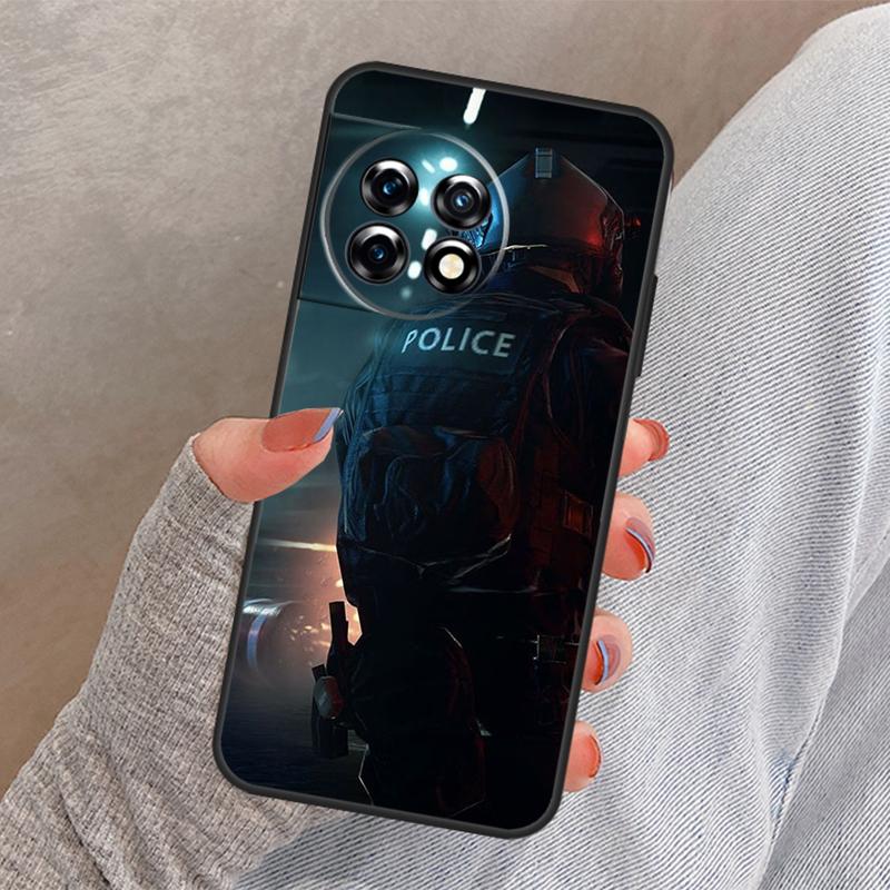 Чехол Police SWAT FBI для OnePlus Nord 4 3 CE 2 Lite N20 N10 N30 OnePlus 8T 10T 13 13R 12 12R 11 10 Pro