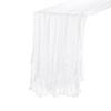 13ft Cheesecloth Table Runner, 90cm X 400cm, Rustic Gauze Tablecloth Sheer Runner for Wedding and Bridal Party Table Decorations, White